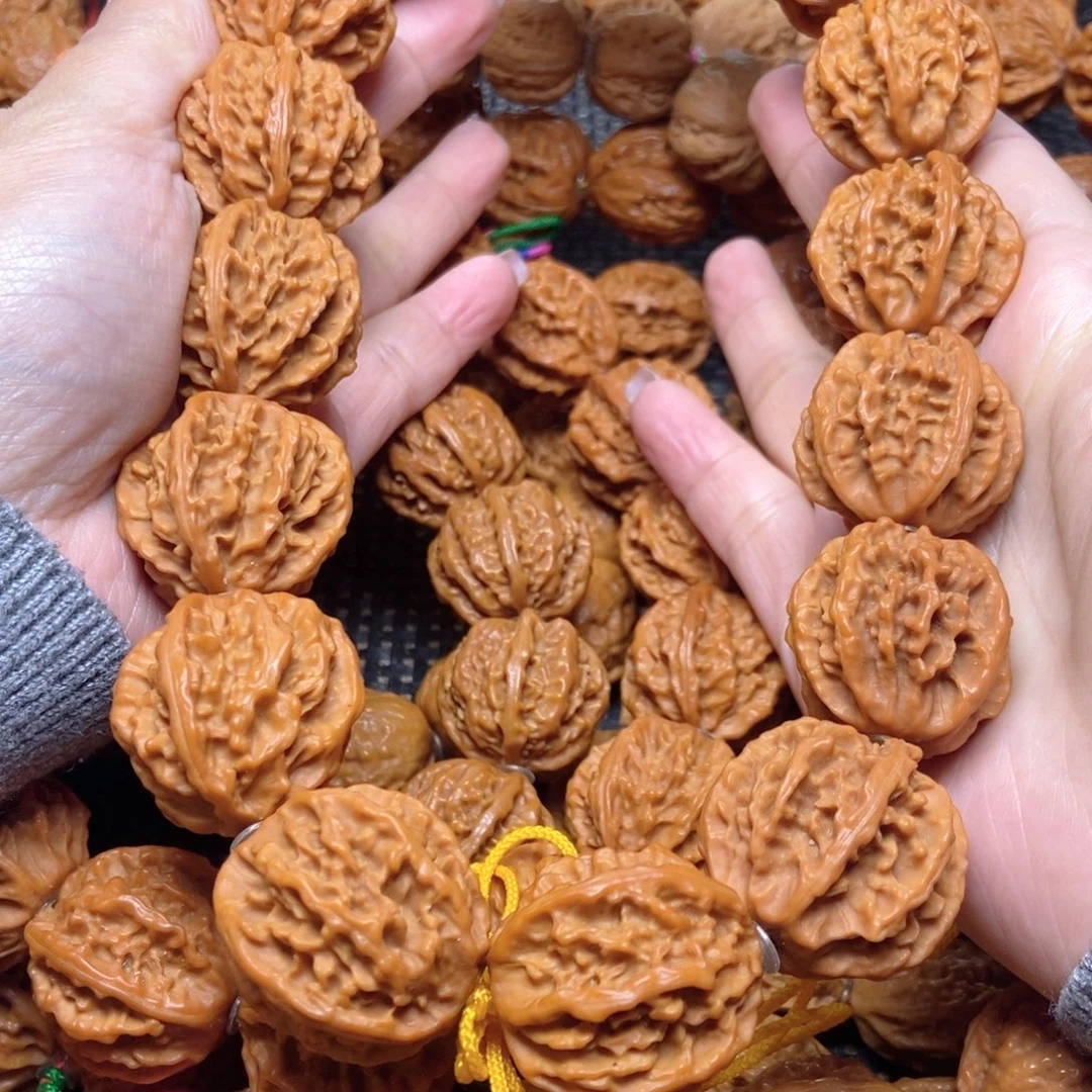 有***人文玩核桃手串粗筋麻花手持