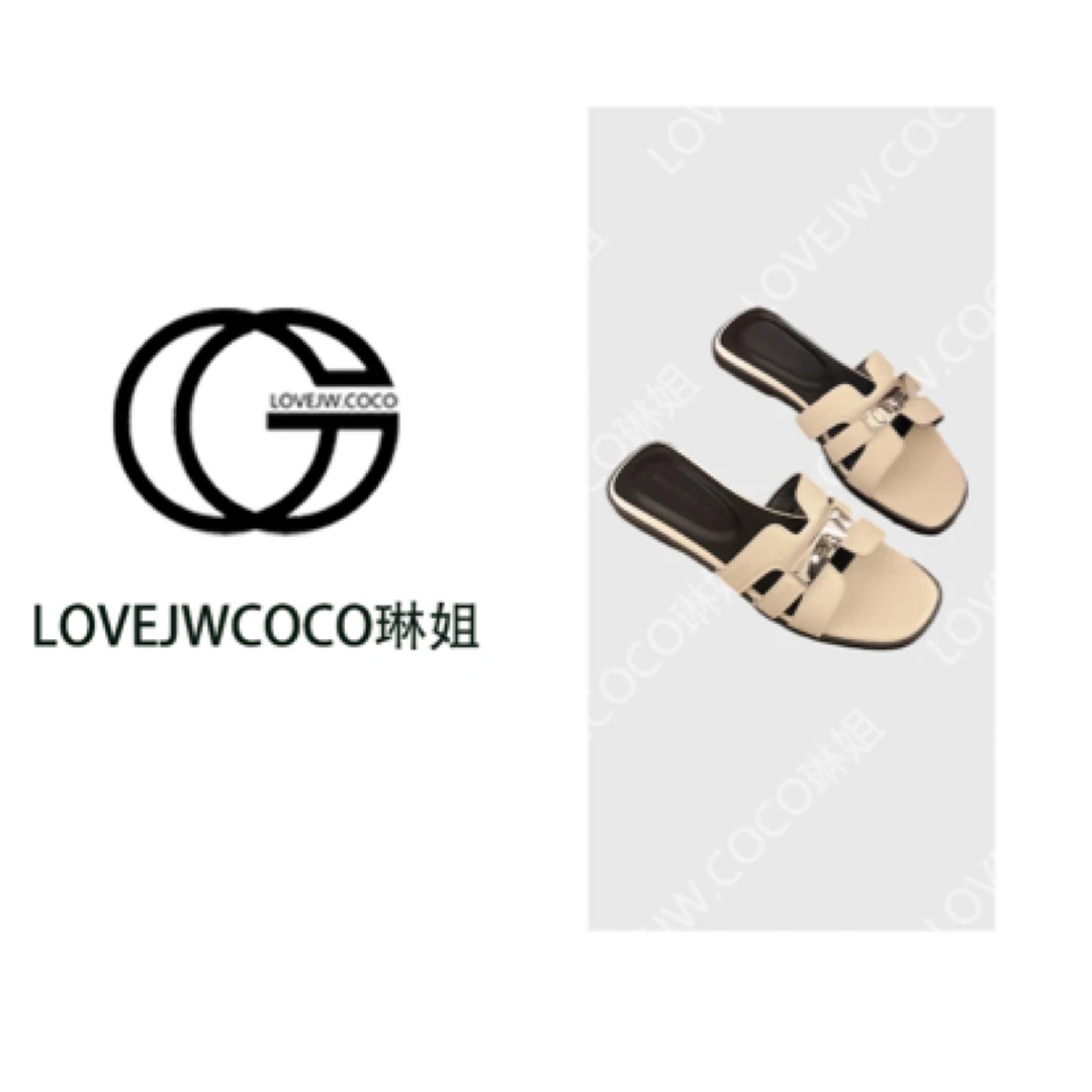 2025年新款夏季老钱风时尚百搭平底一字拖女鞋917