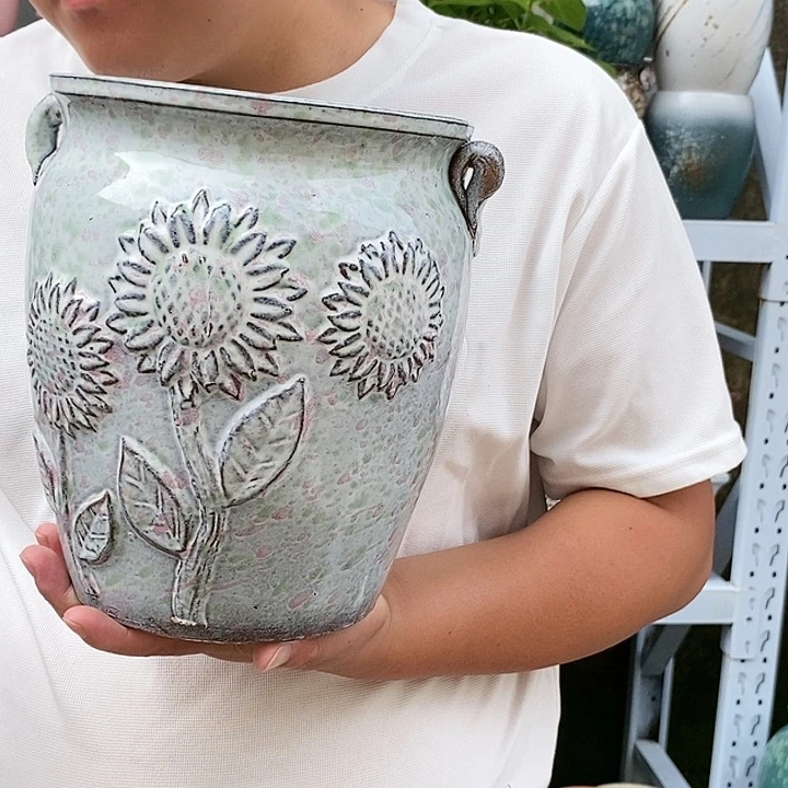 紫砂花盆口20高24福利
