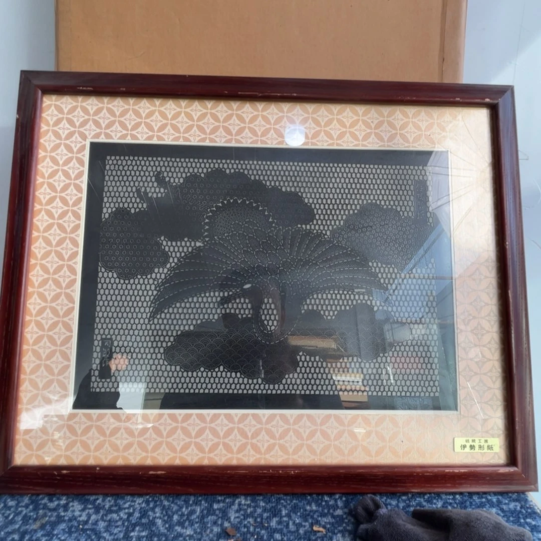 中古字画作品有磕碰轻微瑕疵拍下看细节