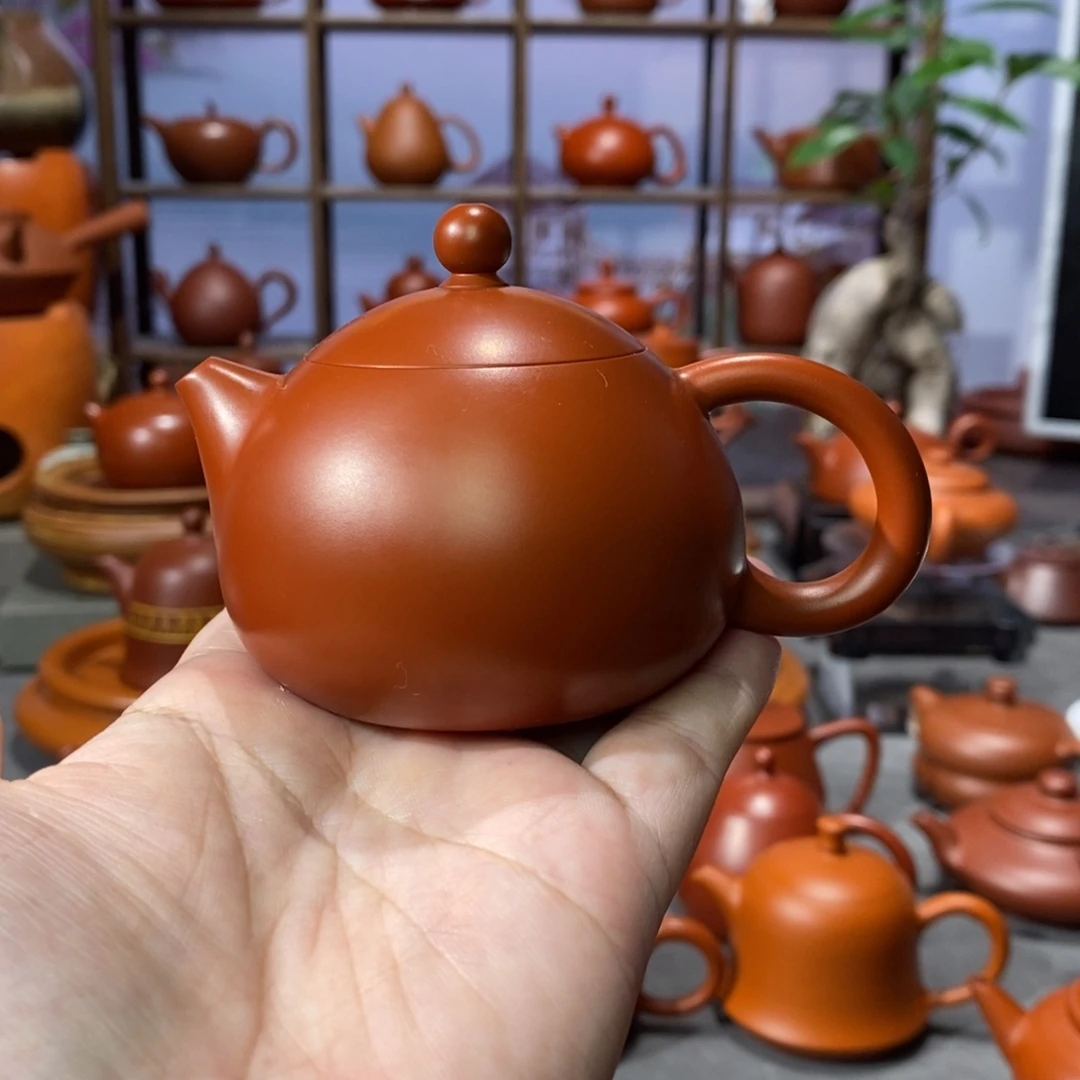 茶壶朱泥老安顺章广鑫单印文旦壶110c