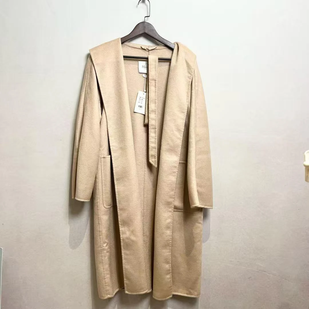 99新 MaxMara 焦糖色纯山羊绒大衣38码LZ816W992