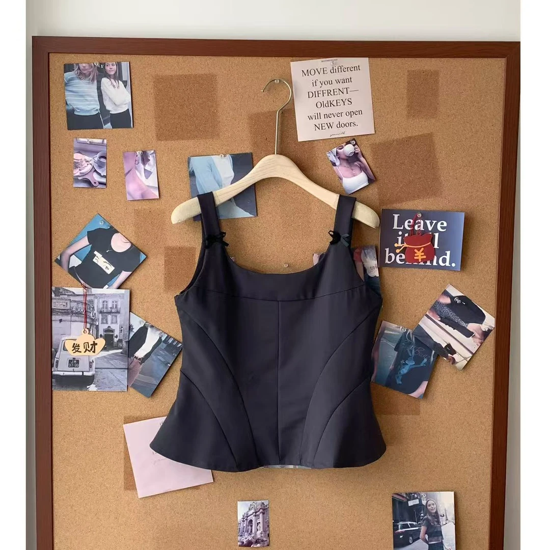 超好看！高级甜辣蝴蝶结无袖吊带