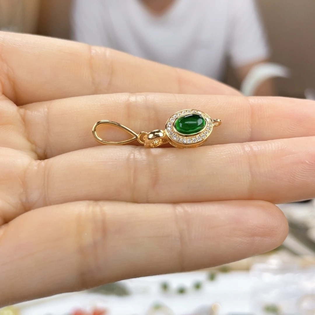 和田玉银S925镶嵌颈饰
