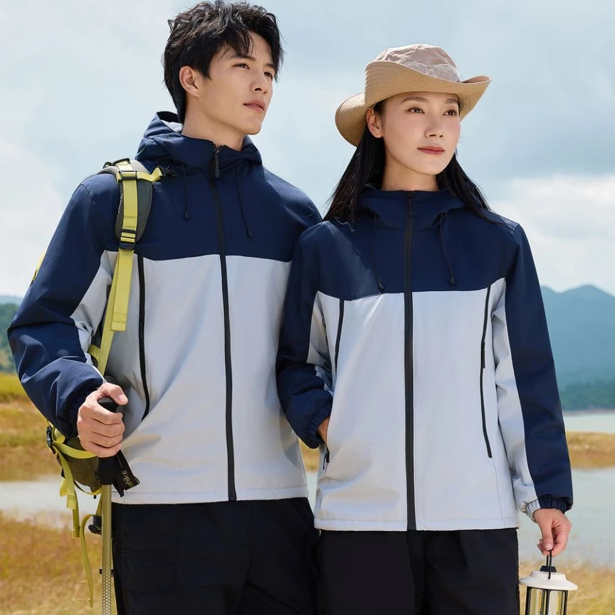 石墨烯冬季超柔绒内胆冲锋棉衣连帽款棉服2677#