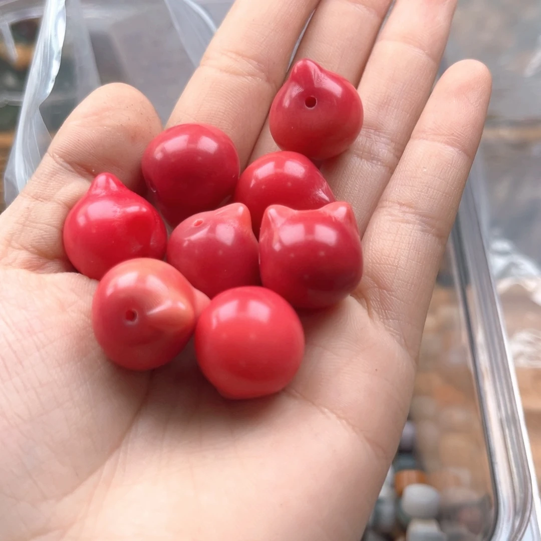 白玉菩提吊坠c/17 10+5油桃