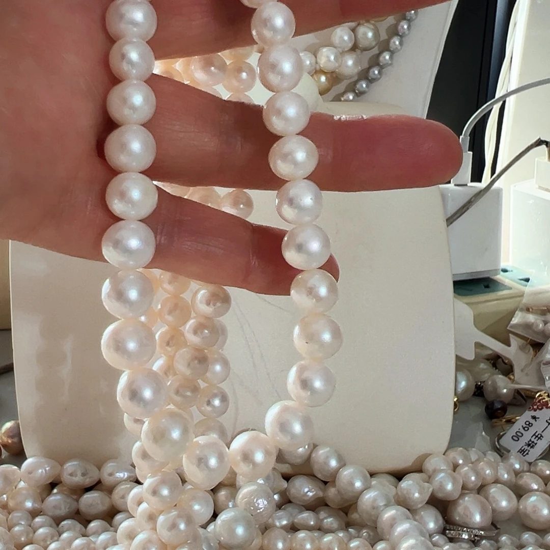 银S925镶嵌颈饰淡水珍珠