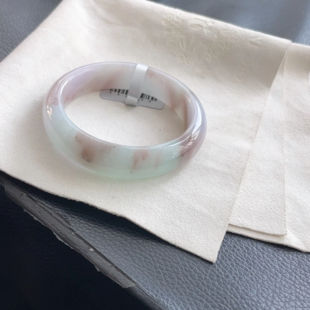 翡翠未镶嵌手镯纹54.5正圈