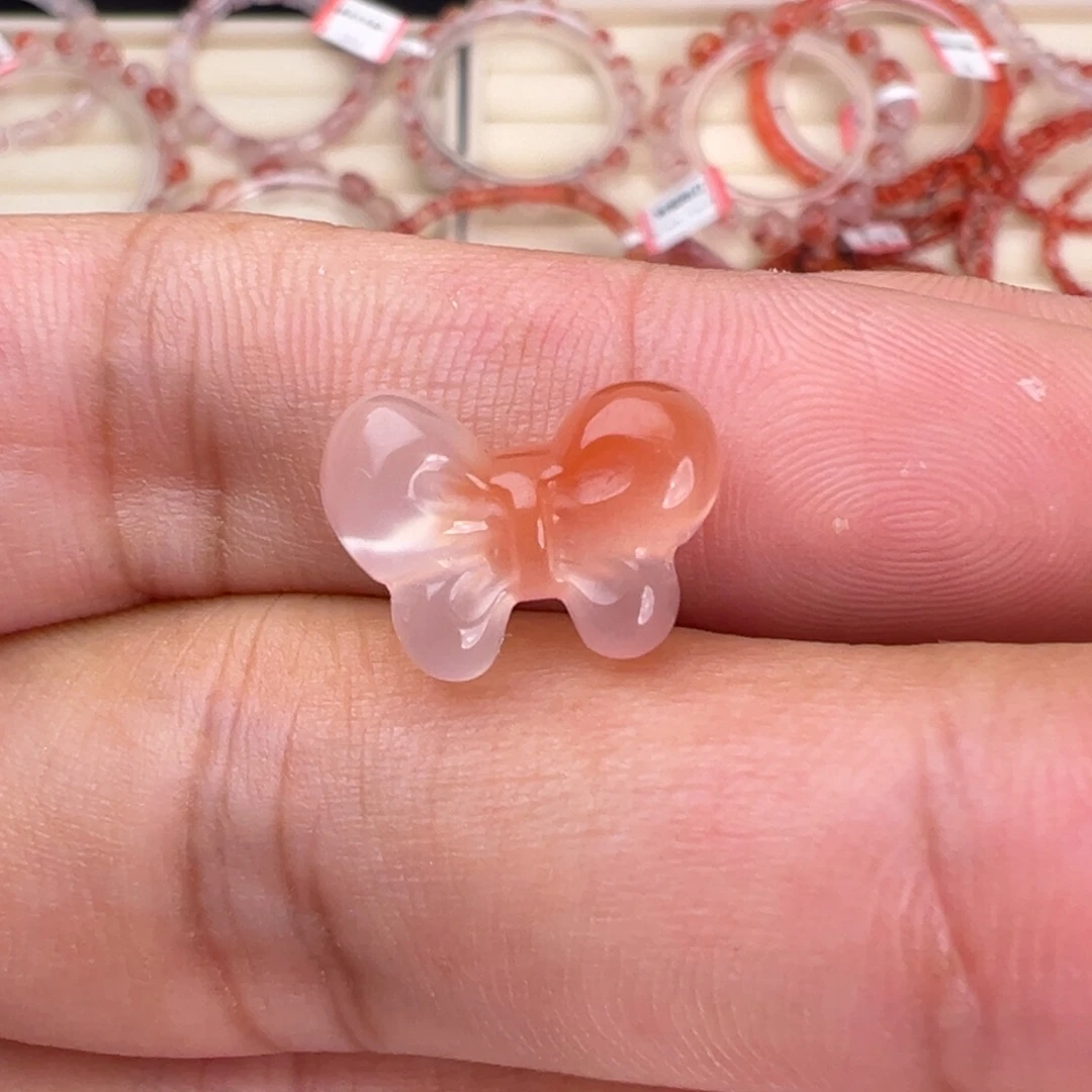 未镶嵌川料南红玛瑙蝴蝶结