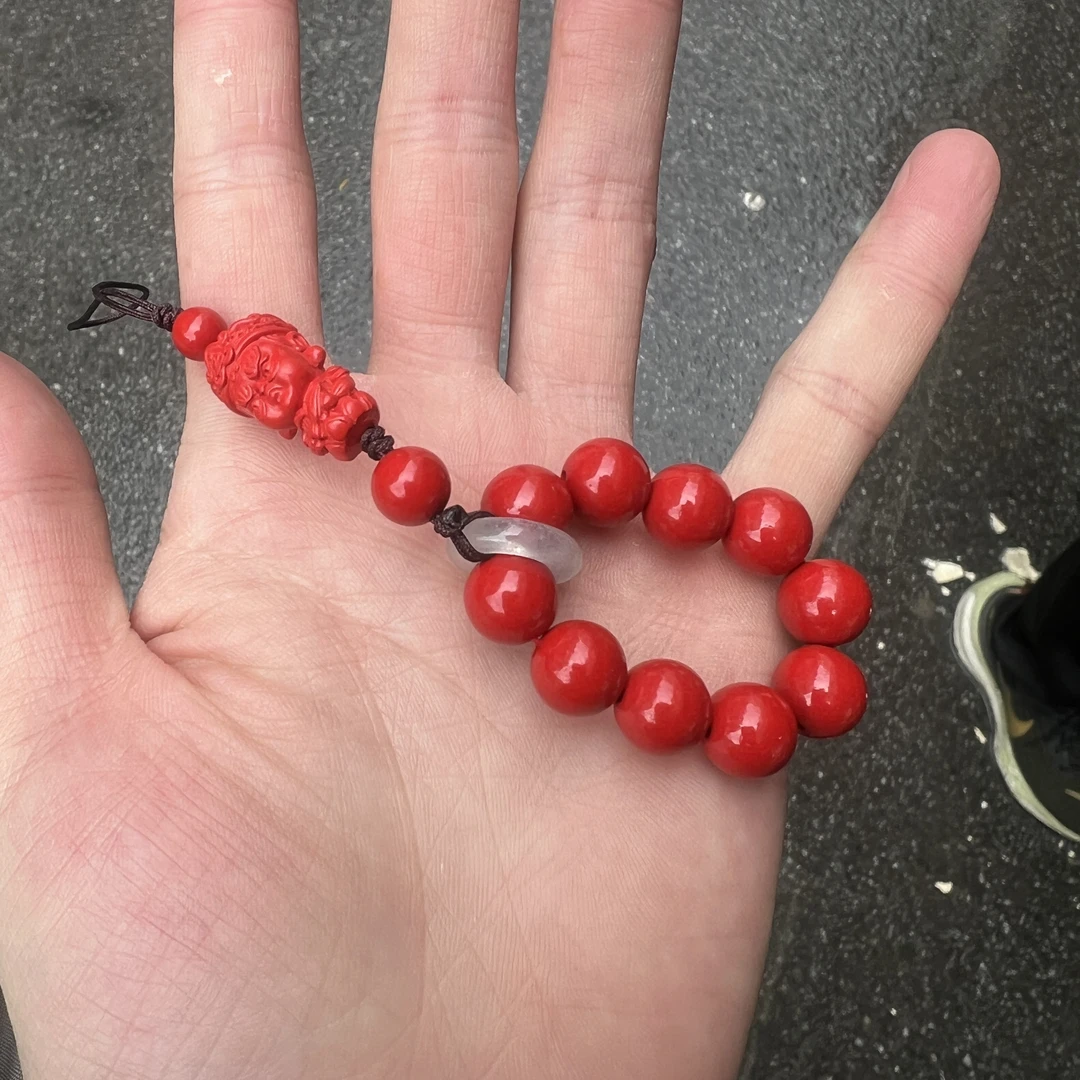 天然辰砂天然朱砂钥匙坠拍一发一