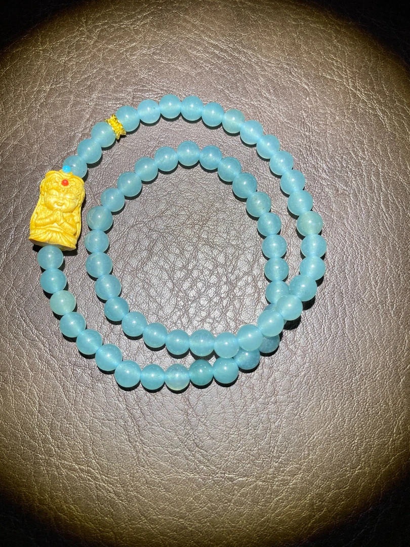 603蓝水扎基拉姆双圈手串yw603（无礼盒）