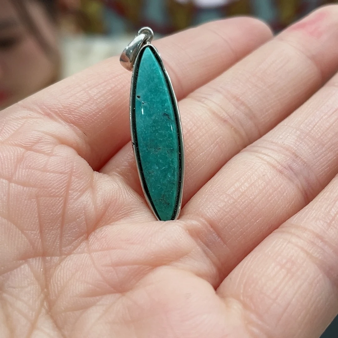 绿松石戒指银S925镶嵌