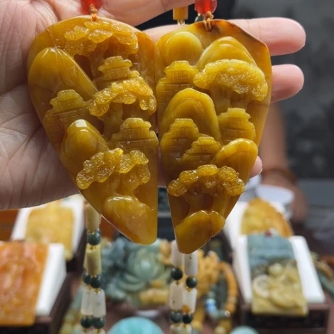 岫玉挂件未镶嵌挂件