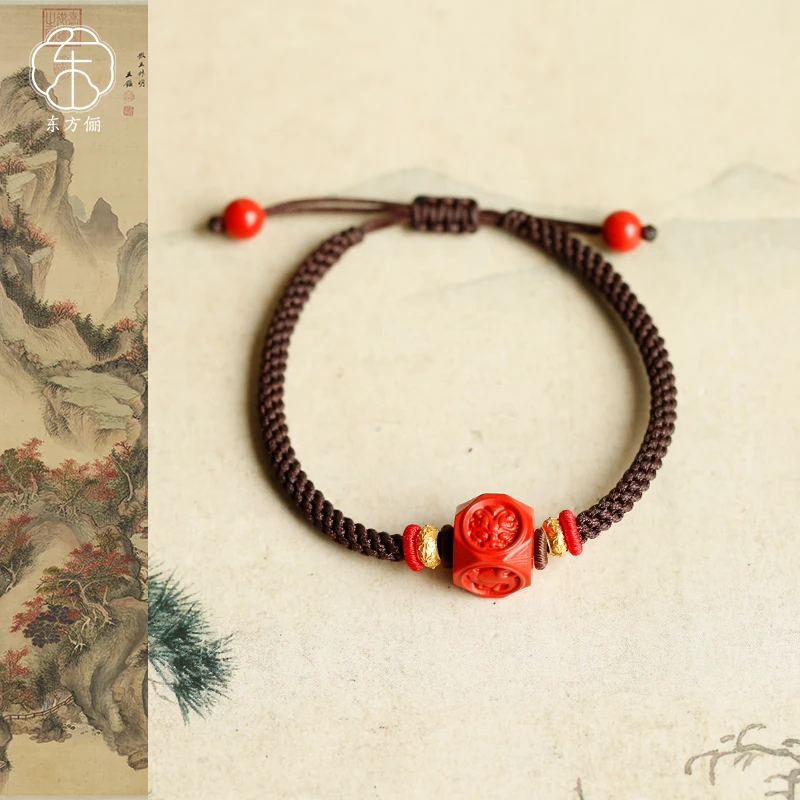 含辰砂工艺品东方俪DOFUNLY【闻古声】含辰砂工艺品编绳ZSSL