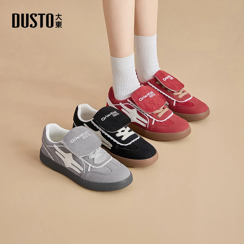 大东平底简约德训鞋2025夏季复古时尚百搭女鞋轻便舒适休闲鞋7733