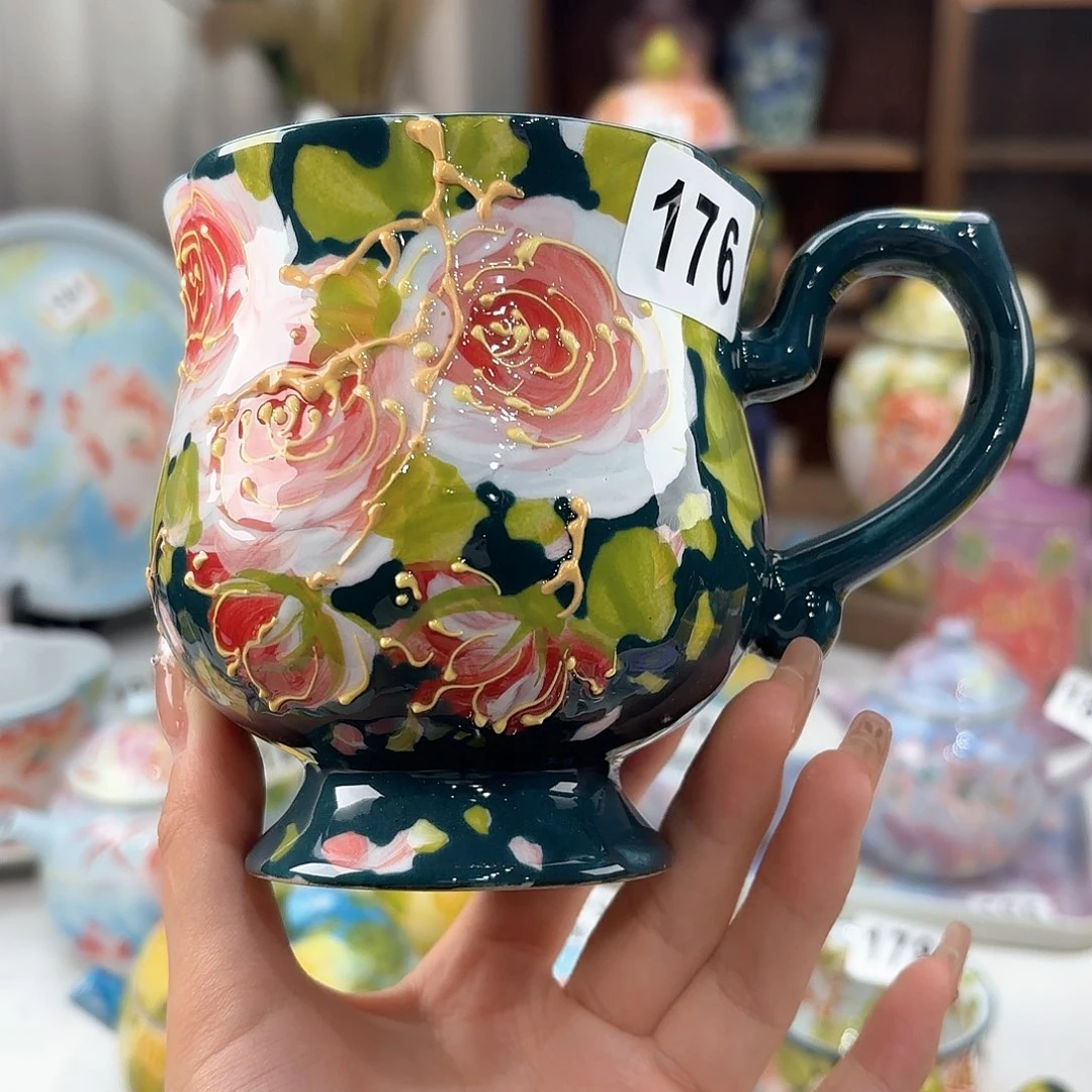 景德镇手绘高温釉下彩陶瓷茶具