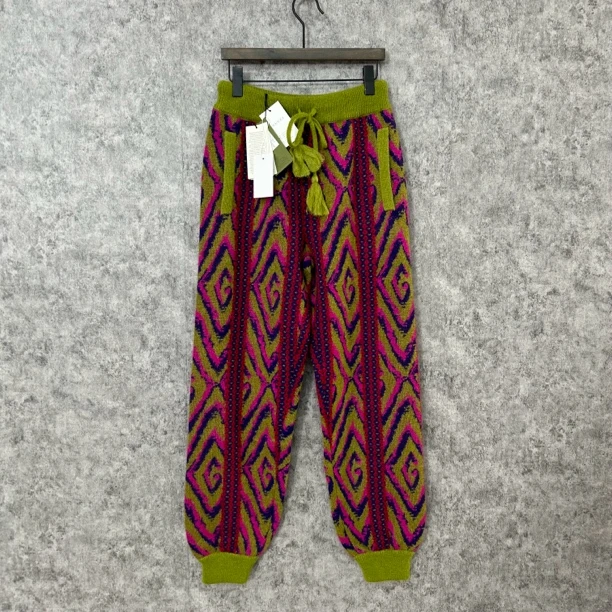 未使用 GUCCI/古驰 绿色花纹长裤