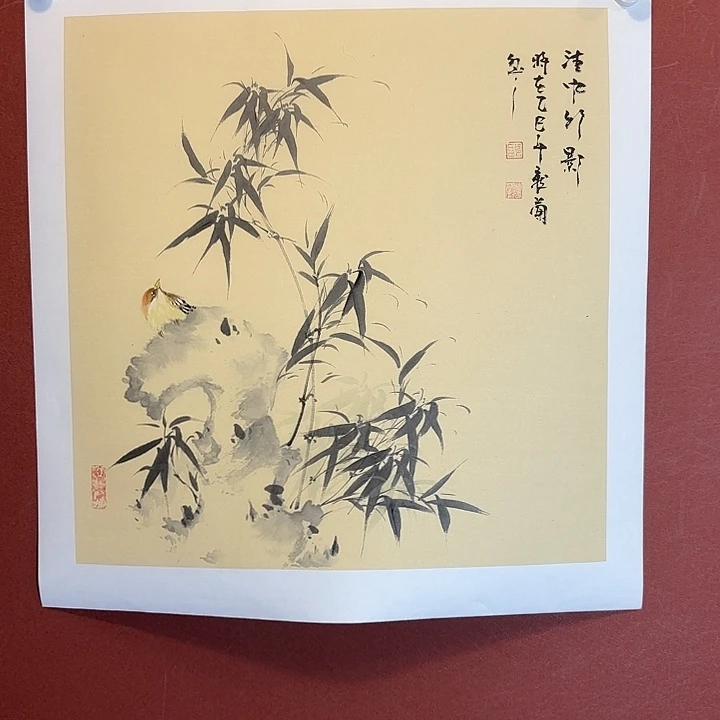 国画听兰老师花鸟