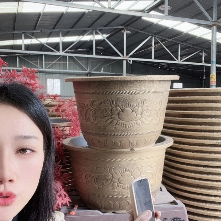 圆形73花盆4个有孔