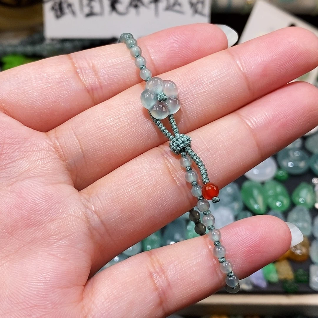 翡翠未镶嵌颈饰小花手链手链16