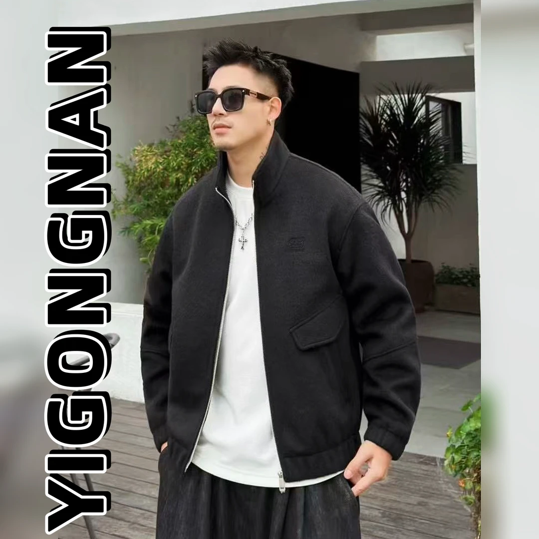 【衣工男】立领圆下摆收口袖夹克立领夹克男士 呢子外套 UNIT-5 TS