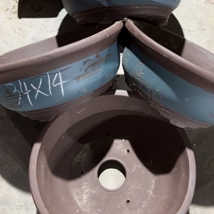 花盆紫砂100-4。 34-14。