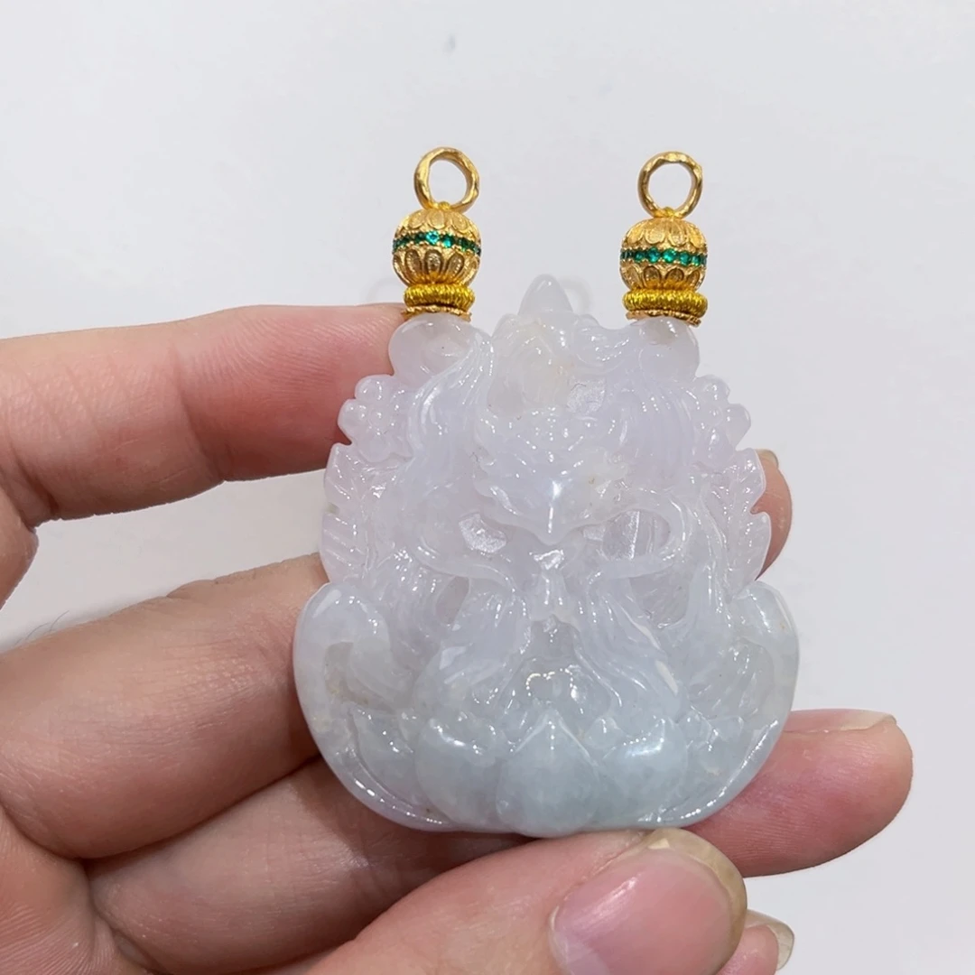 翡翠未镶嵌吊坠(赠链)代编织