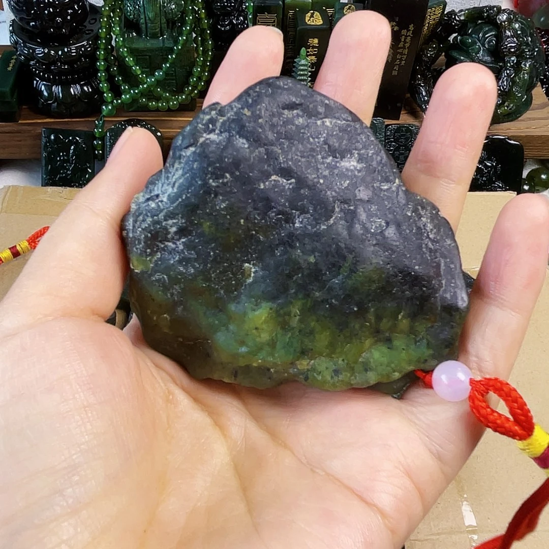༺***༻未镶嵌蛇纹石玉颈饰
