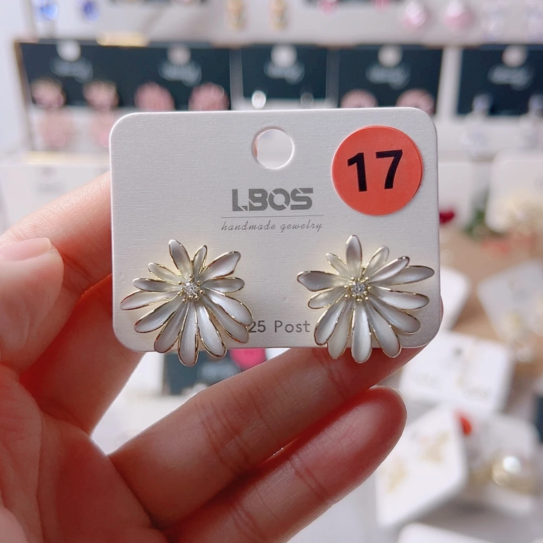 锆石纯铜合金耳环