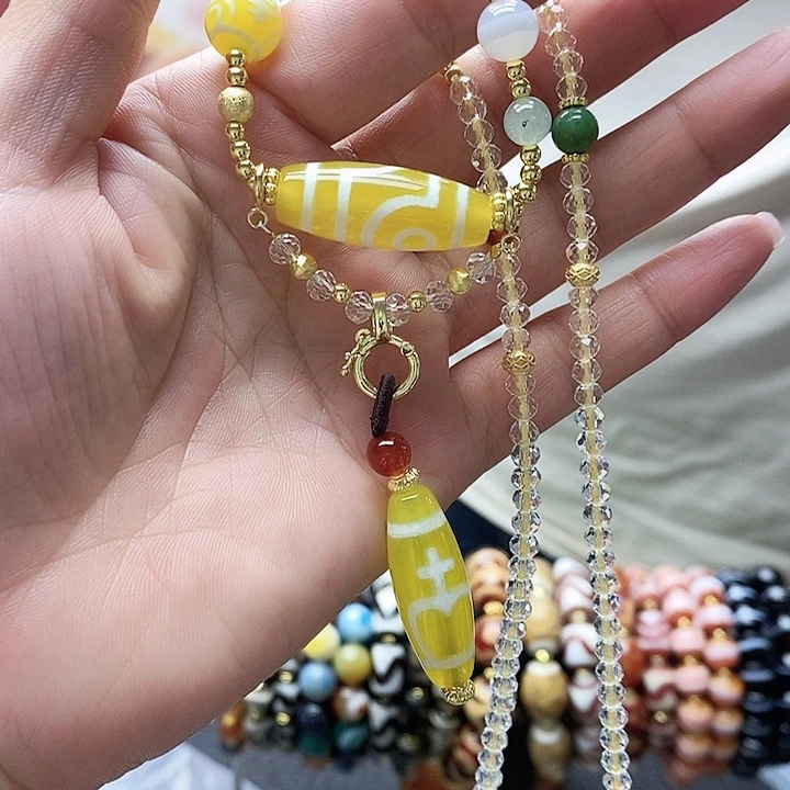 玛瑙/玉髓颈饰合金