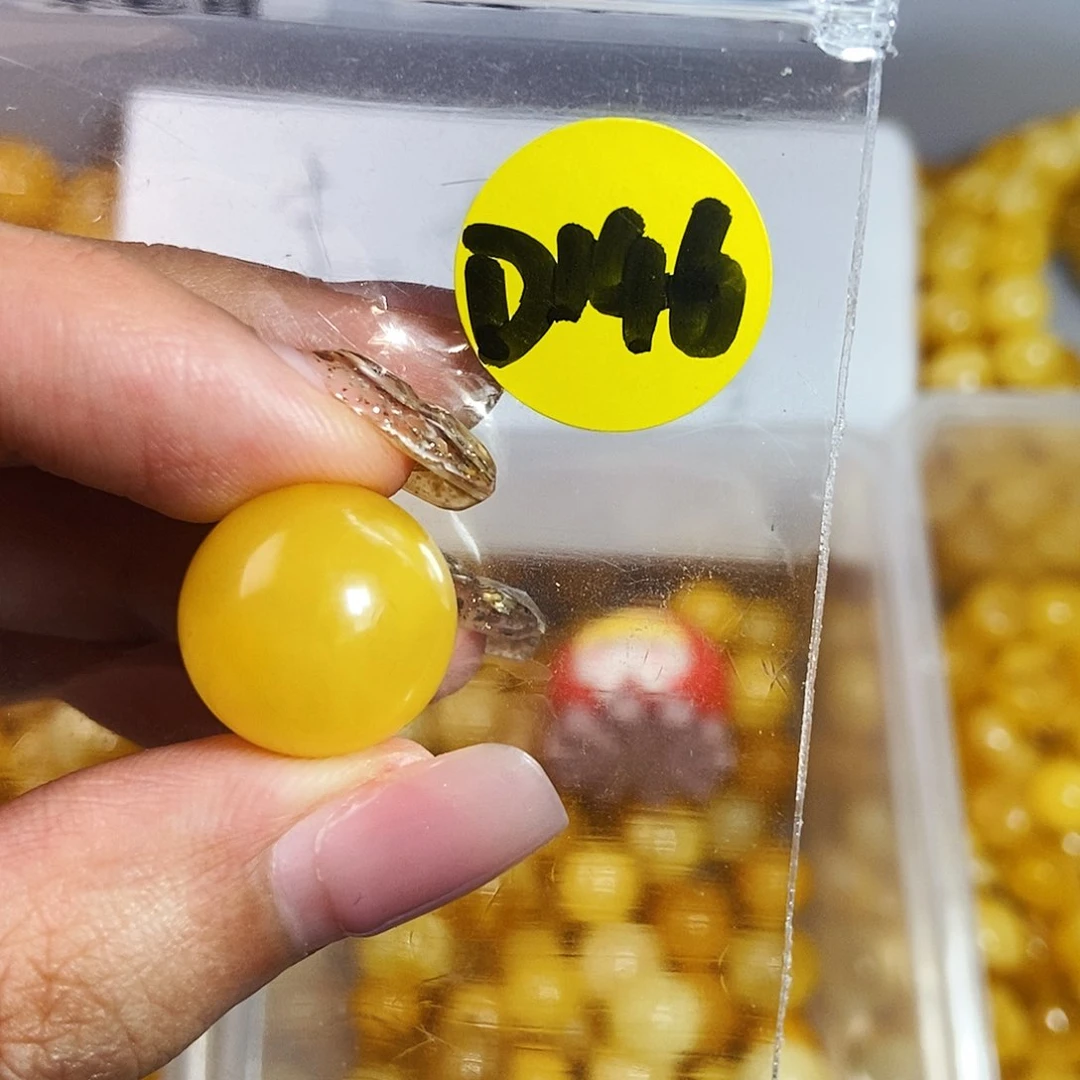 未镶嵌蜜蜡裸石天然微瑕蜜蜡圆珠15.9