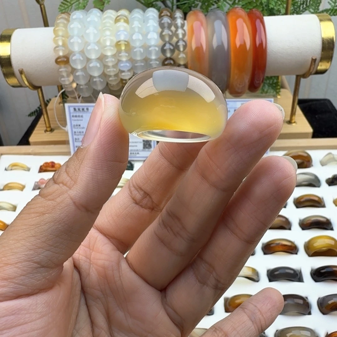 玛瑙/玉髓未镶嵌戒圈20圈