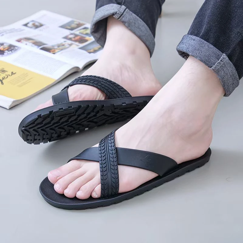 越南橡胶男士拖鞋夏季休闲防滑一字拖青春潮流家居外穿耐磨拖鞋男