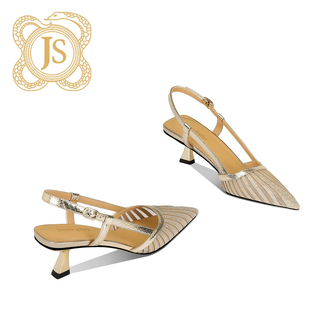 已开价，2009L65SD气质时尚百搭女士夏季法式真皮尖头细跟凉鞋女