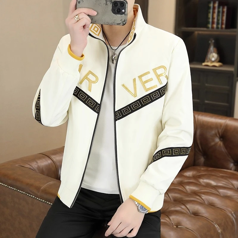 费比萨彻男士2025年秋季新款潮流休闲立领夹克高端帅气短款外套