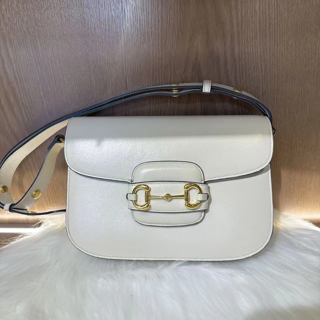 99新 GUCCI/古驰 飞小雨Fisoy/ 1955白色斜挎包