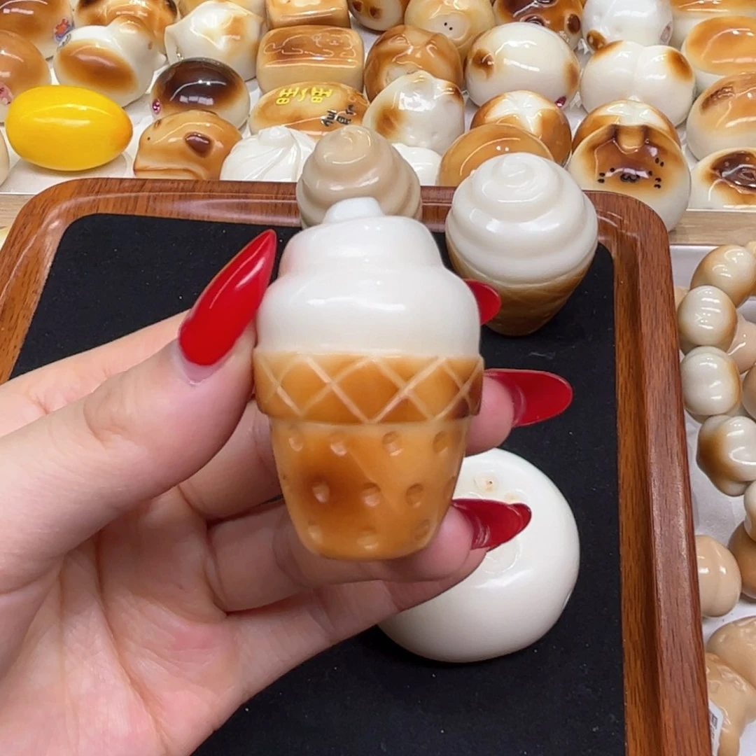 一***二菩提根/象牙果手串7.4.37象牙果把件冰激凌