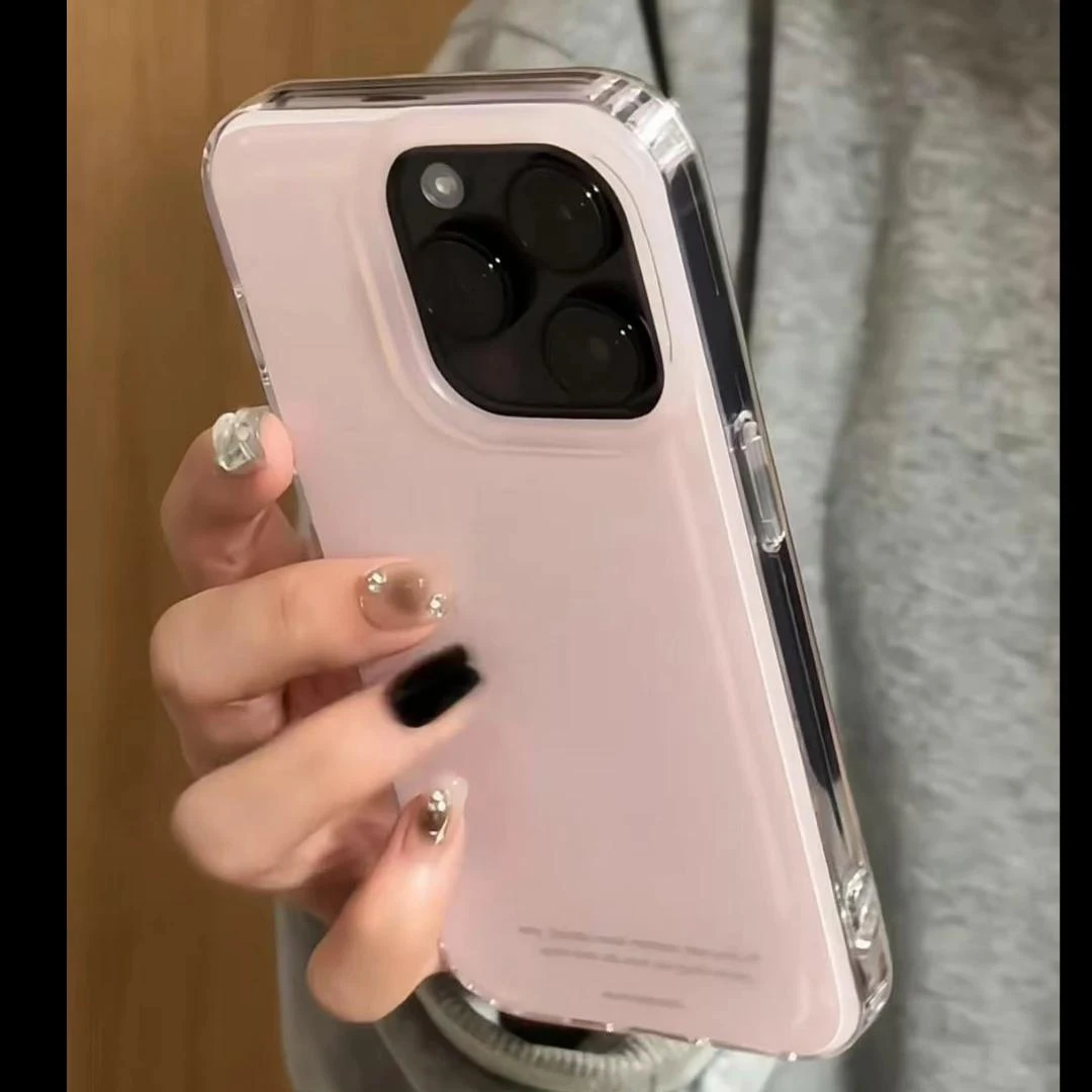 叮霖粉底纯色英文适用iPhone16大孔手机壳华为P70vivoppo小米15套