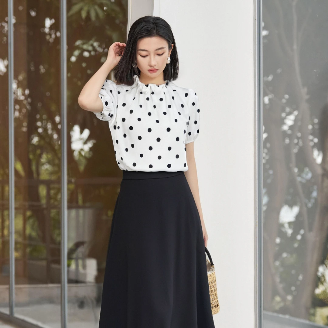 【彤彤专属】复古法式波点设计感衬衫气质通勤上衣5Y25BXS2090