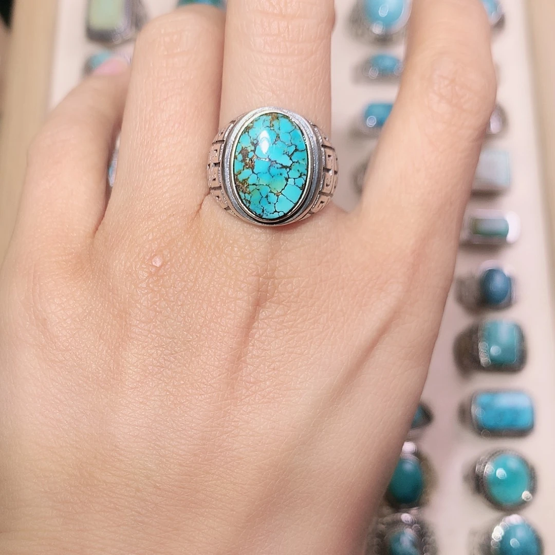 绿松石银S925镶嵌颈饰