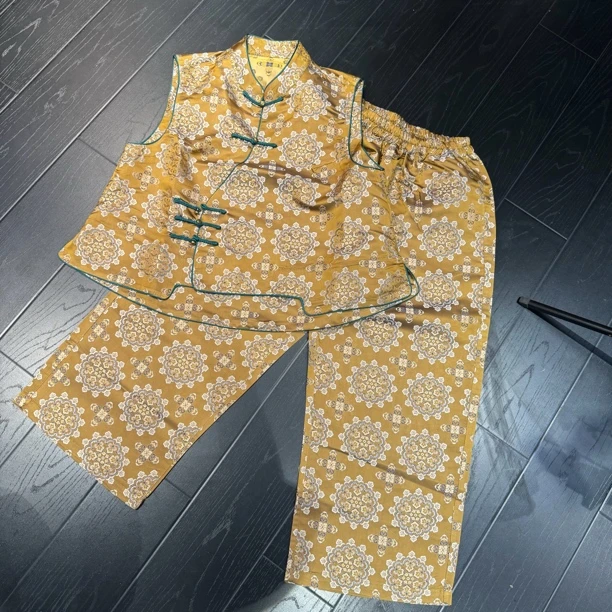 5310宝相花套装《晚晚推荐》新中式重工宋锦百搭马马甲套装