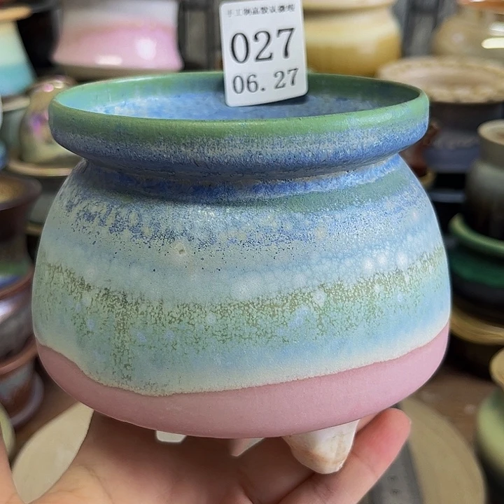 瓷片景德镇陶瓷手工制作口10.5高10.5