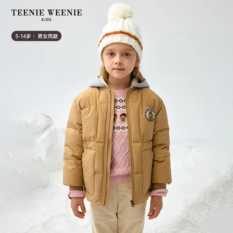 TeenieWeenieKids24年冬男女童可拆卸连帽三防羽绒服TKJD248T93N