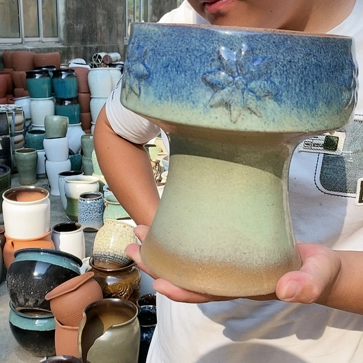 紫砂花盆口16高18瑕疵