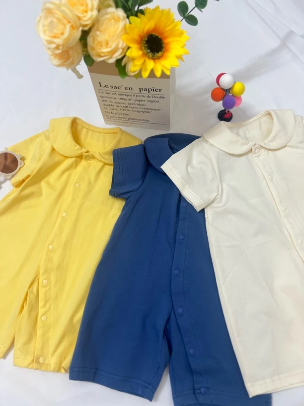 【UNI外出服连体短爬婴童新款外出薄款爬服连体短爬纯棉舒适