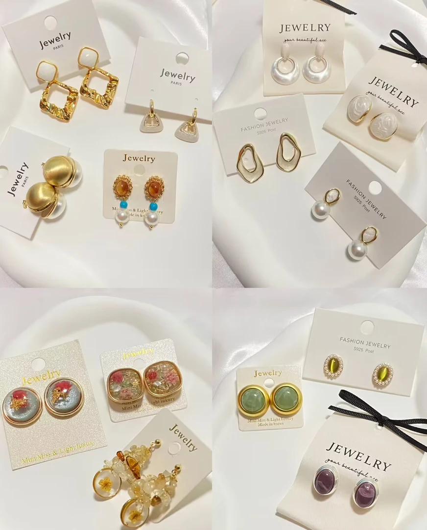 铜合金耳饰 单对耳饰链接银针 一对也包邮