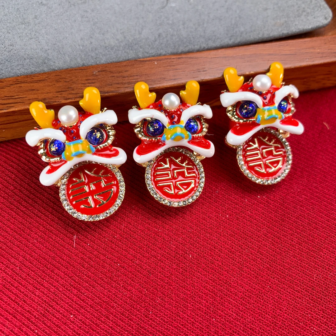 刘思懿【边城刀客】天然淡水珍珠传统复古醒狮胸针多样性发一574074