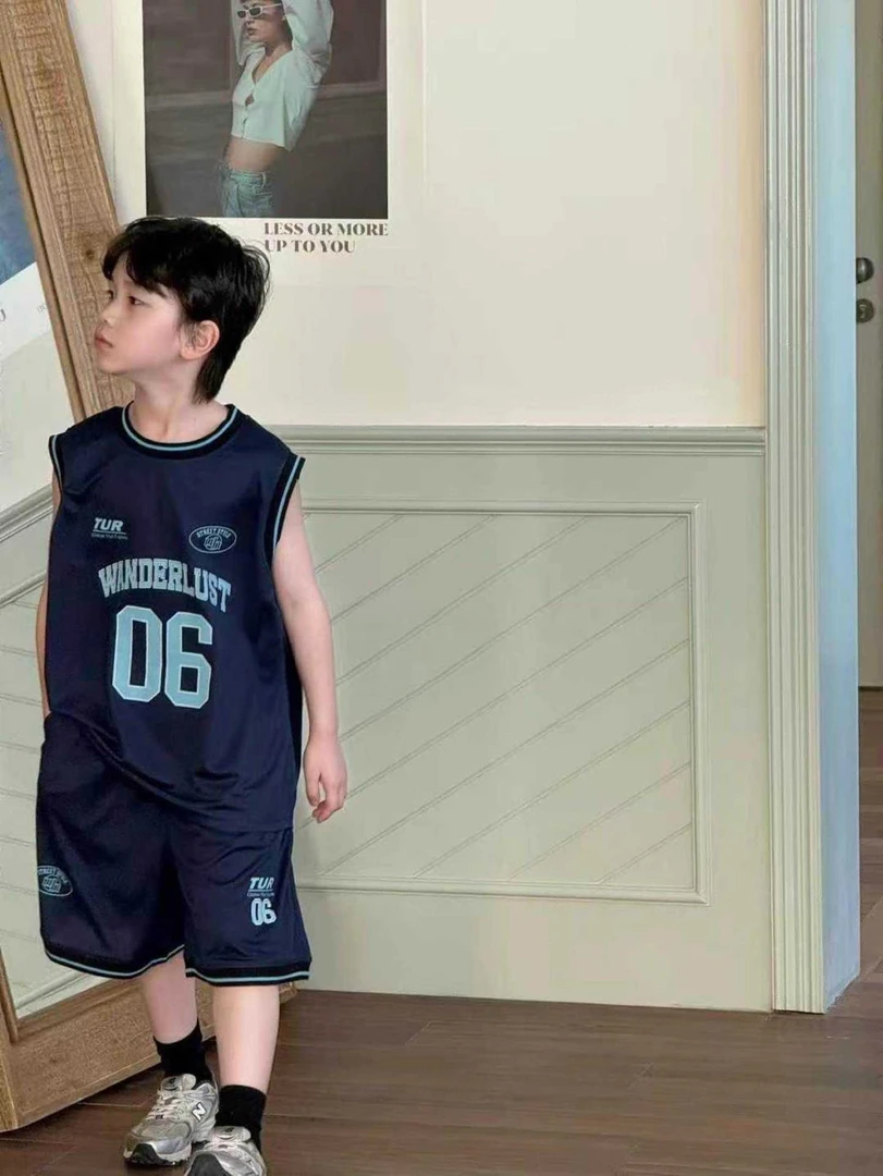 男童夏装套装中大童帅气儿童速干运动套装舒适洋气两件套 25242