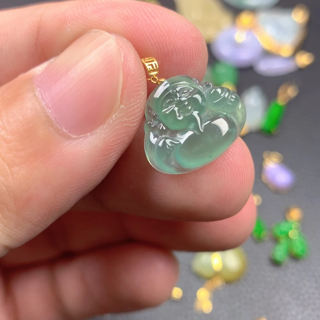 【闪购商品】颈饰18K金镶嵌翡翠翡翠