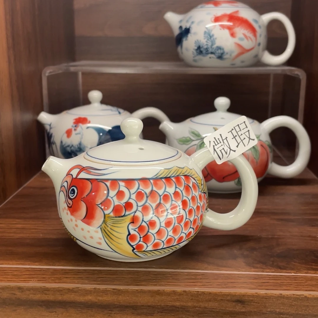 有瑕釉下彩纯手绘